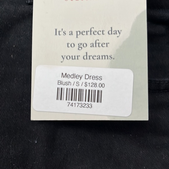 Pale pink maxi dress w/floral pattern. Has the cutest detailing and puff sleeves - Picture 5 of 5